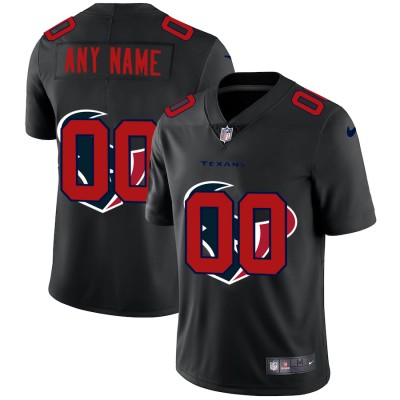 Houston Texans Custom Men's Nike Team Logo Dual Overlap Limited NFL Jersey Black